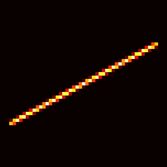 Straight-line motion blur kernel